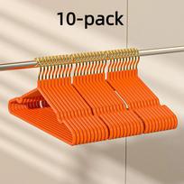 10 vnt. Auksinis kabliukas Drabužių pakaba Neslystanti pakaba Silikonu dengta drabužių pakaba Geležinė 40 cm Galima įsigyti įvairių spalvų A2 orange