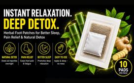 Detox Foot Pads & Patches | Foot Pads for Weight Loss, Foot Patches Fat Burning | South Moon Footpads | Foot Patch for Detoxification | Ginger Foo white