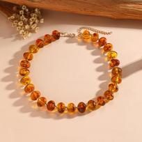Colorful Chunky Acrylic Round Beaded Choker Necklace for Women Fashion Statement Adjustable Collar Bohemia Summer Jewelry Gift 7 beige