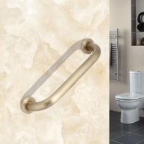Wall Mounted Grab Bar Brass Shower Grab Bar Safety Bathroom Safety Handle  For Elderly 30cm / 11.81in beige