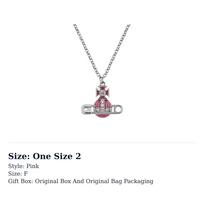Vivienne Westwood Enamel Safety Pins Necklace Women's Silver/Vintage Pink 630203BU-02P639 One Size 2 rožinė