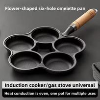 Cast Iron Multisection Egg Cooker Nonstick Flat Pan For Family Breakfast Style G
