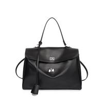 shoulder bag solid color texture messenger bag large capacity simple commuting texture casual tote bag gray