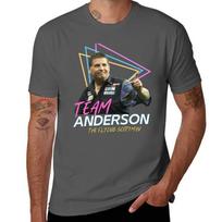 Gary Anderson Darts Pdc 2022 Ian White Gary Anderso Darts Team Marškinėliai Didelis Dydis Trumpomis Rankovėmis Laisvalaikio Viršutinė Dalis XL black