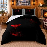 The Last Of Us Pattern Bedding 3Pcs Set Bed Sheet And Pillowcases For Indoor Bedroom 140cmx210cm