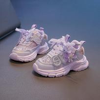 Girls' Sports Shoes, New Children's Shoes, Soft Sole Shoes, Baby Casual Shoes 30 violetinė