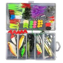 28/88/106 vnt. Realistiškas dirbtinių minkštų žvejybos masalų rinkinys Kietas uodegos žvejybos masalas Kranto žvejyba 88Pcs/Set black