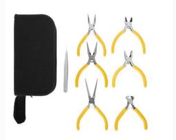Professional Jewelry Pliers Tools Kit Round Bent Nose Beading Making DIY Jewellery Making Pliers Tool Kit black