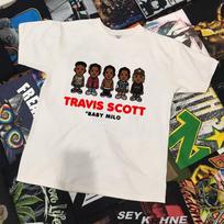 Travis Scott Rap Hip-hop Cartoon Print Short-sleeved T-shirt for Men and Women, Short-sleeved M XL black