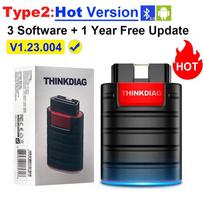 OBD2 diagnostikos įrankis THINKCAR Thinkdiag Nauja versija Visos sistemos visoms mašinoms 16 Resetavimo paslaugų 1 metai nemokamai Aktyvus testas ECU kodavimas Hot version