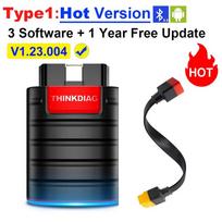 OBD2 diagnostikos įrankis THINKCAR Thinkdiag Nauja versija Visos sistemos visoms mašinoms 16 Resetavimo paslaugų 1 metai nemokamai Aktyvus testas ECU kodavimas Hot version with Extension cable