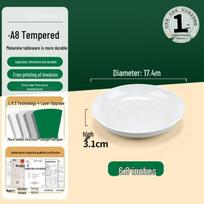 A8 Melamine Deep Round Stir-fry and Rice Bowl Plate for Restaurants and Hotels white