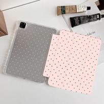 Black Polka Dots for IPad Pro 11 Case 10.2 9/8/7th Generation 9.7 5/6th Air4/5 10th 10.9 Air 3 10.5 Pro 12.9 Mini 6 Trifold Case ipad mini6 8.3 gray