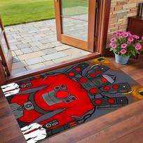 Anti‑Slip Crystal Velvet Floor Rug, Skibidi Toilet Design Carpet for Indoor Living Bedroom Home Decoration 60cmx90cm