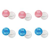 12pcs Gender Reveal Party Badges Reusable Baby Shower Decor Guest Participation Gender Accessories white