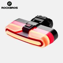 ROCKBROS Cycling Tail Light Intelligent Brake Safer Bicycle Rear Light Five Lighting Modes Vibration Detected Bike Accessories black