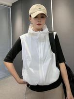 Fashion Contrast Vest Coat Women Double-sided Penetrate Hooded Vest Female Spring Summer Sleeveless Waistcoat Female Tops XL balta
