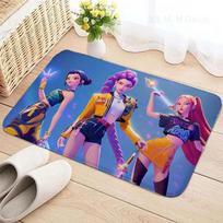Kpop D-demon Hunters Floor Mat Rectangle Anti-slip Home Soft Badmat Front Door Indoor Outdoor Mat Welcome Doormat 1p40x60x1cm blue