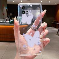 Dėklas Motorola Moto G72 Case G 72 Gėlių dizainas Skaidrus minkšto silikono galinis dangtelis Bumper For Moto G72 MotoG72 Telefono dėklai Coque Motorola Moto G72 gray