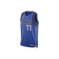 Nike NBA Dallas Mavericks Luka Doncic Icon Edition Swingman Dri-Fit marškinėliai Mėlyni vyriški gatvės drabužiai DN2002-480 L blue