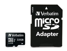 Verbatim 47041 Pro U3 Micro SDXC Atminties kortelė 32GB + microSD į SD Adapteris