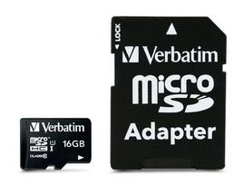 Verbatim 44082 Premium U1 Micro SDHC Atminties kortelė 16GB + microSD į SD Adapteris