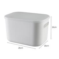 Durable Japanese Storage Box: Drop-Resistant, Food-Grade Plastic for Clothes & Kitchen Organization White Lid Only white