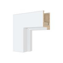 Durų stakta Domoletti, 207 cm x 8 cm x 3.7 cm, balta sp.