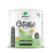 NATURE'S FINEST SMOOTHIE DETOX FUSION Natūralus agavų, obuolių, apelsinų, kviečių želmenų ir chlorelės glotnučio (smoothie) mišinys