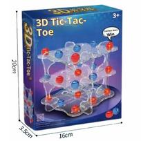 Strategy Table Games - Chess Board  3D Tic-Tac-Toe Game Set, Educational Interactive Toy For Children gray