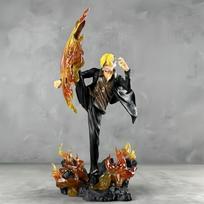Anime One Piece Figure Sanji Figures 30cm PVC GK Statue Action Figures Collection Model Toys For Children Gifts gray