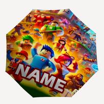 Personalized Name L-Lego Print Umbrella - Automatic Open/Close, Eight-Rib Durable Frame, Automatic Folding Umbrella Three-fold umbrella