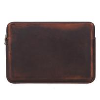 MacBook Pro 15  Genuine Leather Sleeve with Wrist Zipper MacBook Pro 15.4/16 ruda