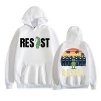 Portland Frog Protest Anti ICE Resist Funny Meme Hoodies Unisex Fashion Trend High Street Sweatshirts Casual Fleece Loose Hooded XXL