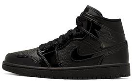 Women's Sneakers Jordan 1 Mid Patent Triple Black (Women's) Black/Black/Black 37.5 black