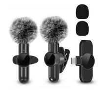 K61 Wireless Lavalier Microphone, Mini Microphone, Suitable for Mobile Live Streaming, Video Recording and Recording