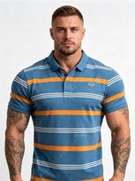 Vyriški polo marškinėliai trumpomis rankovėmis vasariniai dryžuoti medvilniniai verslo laisvalaikio vyriški polo marškinėliai atvartu apykaklė M-6XL L įvairiaspalvis