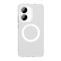 Magsafe Matte Phone Case For Xiaomi Poco X7 Pro Magnetic Wireless Charging For Xiaomi Redmi Turbo 4 Shockproof Back Cover For Poco X7 Pro&Pc + tpu balta