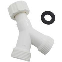 Universal Hose Y Piece Splitter Connector 3/4 inch Y Shape Connector Leak Proof Seal Long lasting Usage Simple Installs white