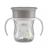 Mokomasis puodelis Chicco Perfect Cup 360°, pilkas, 200 ml