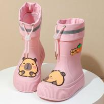 Vaikų Kapibaros Lietaus Batai: Mielas, Atsparus vandeniui, Neslystantis, Žemas/Vidutinio aukščio, Šiltas Size 34-35 white