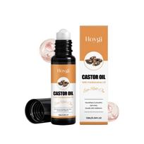 HOYGI Castor Eye Roller: Gentle Essential Oil for Moisturizing & Smoothing Delicate Under-Eye Skin. orange