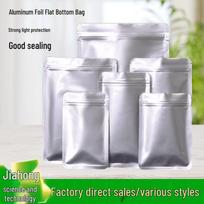 High-Grade Aluminum Foil Zip Lock Bags: Light-Proof, Self-Sealing Flat Bottom Packaging for Tea & Food 8x11 cm gray