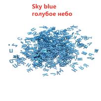 10g English Alphabet Sequins Glitter Epoxy Resin Fillings Letter Sequins Glitter Resin Mold Silicone Jewelry Making Findings dangaus mėlyna spalva