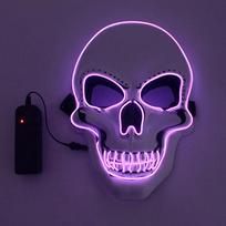 Halloween Horror Skull Mask Led Cold Light Mask Led Halloween Mask Cosplay Mask Halloween Party Decor Itemation Luminous Skull Masks blue