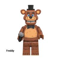 Surinkimo Mini Plytelės FNAF Naktys Žaidimo Figūrėlė Mini Veiksmo Figūrėlės Statybiniai Blokiniai Skeletas Thriller Žaislai Dovana Vaikų Žaislai Mould King brown