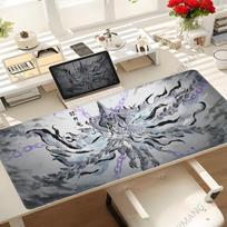 Monster Hunter Wildlands žaidimo pelės kilimėlis Stalo kilimėliai Klaviatūra Guminis Kawaii Neslystantis stalo kilimėlis XXLxcm 800x400x2mm gray