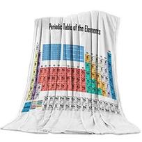 Chemijos Mokslo Elementų Periodinė Lentelė Flanelės Mesti Antklodė Itin Minkšta Lengva Lovai Svetainei Visų Sezonų 70x100cm-XS