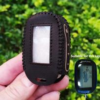 Superior Quality New 100% Leather Case Key Cover For Starline B92 B93 B94 B62 B64 Russian 2-Way Alarm System Key Fob Cover white