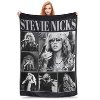 Stevie Nicks Tour Live In Concert Albumcover Blanket Flannel Throw Blanket for Couch Bedding Travel Throws Bedspread Quilt Size: 75*100cm, Weight: 230 GSM black